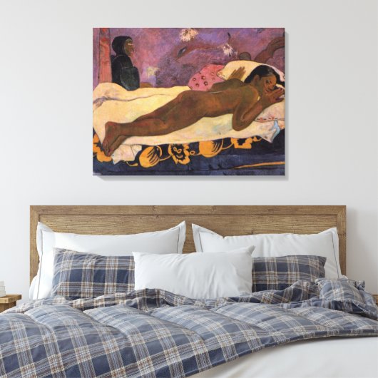 Manao Tupapau - Paul Gauguin Canvas Afdruk (Insitu (Slaapkamer))