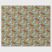 Manarani Queen Paisley Pattern Turquoise Sinaasapp Cadeaupapier (Vlak)