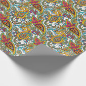 Manarani Queen Paisley Pattern Turquoise Sinaasapp Cadeaupapier (Hoek)