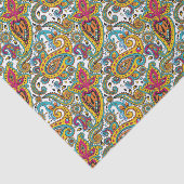 Manarani Queen Paisley Pattern Turquoise Sinaasapp Tissuepapier (Detail)