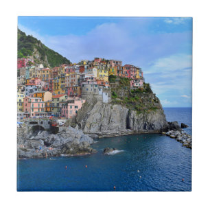 Manarola Cinq Terre Italië Europa Kustdorp Tegeltje