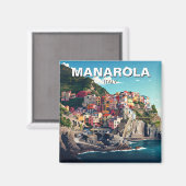 Manarola, Cinqua Terra Magnet (Voorkant / Achterkant)
