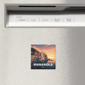 Manarola, Cinqua Terra waterverf Magneet (Insitu (Vaatwasser))
