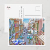 MANAROLA - Cinque Terre - Italië - OUD TOWN Briefkaart (Voorkant / Achterkant)
