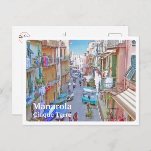 MANAROLA - Cinque Terre - Italië - OUD TOWN Briefkaart (Voorkant / Achterkant)