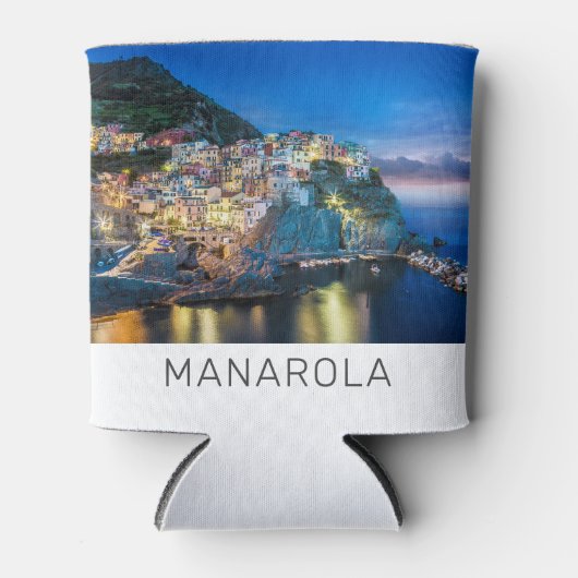 Manarola Cinque Terre La Spezia Italië Panorama Blikjeskoeler (Voorkant)