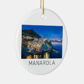 Manarola Cinque Terre La Spezia Italië Panorama Keramisch Ornament (Rechts)