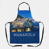 Manarola Cinque Terre La Spezia Italië Panorama Schort (Voorkant)
