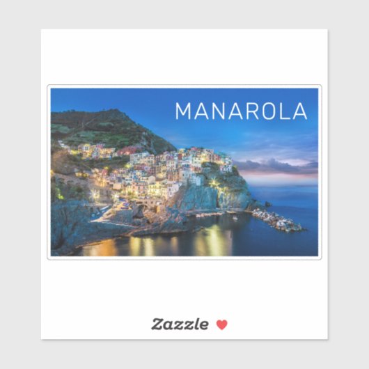 Manarola Cinque Terre La Spezia Italië Panorama Sticker (Vel)