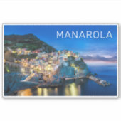 Manarola Cinque Terre La Spezia Italië Panorama Sticker (Voorkant)