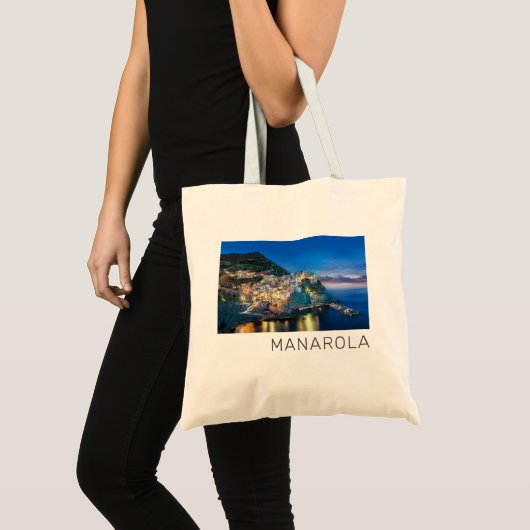 Manarola Cinque Terre La Spezia Italië Panorama Tote Bag (Voorkant (product))