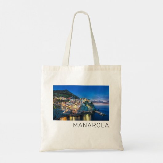 Manarola Cinque Terre La Spezia Italië Panorama Tote Bag (Achterkant)