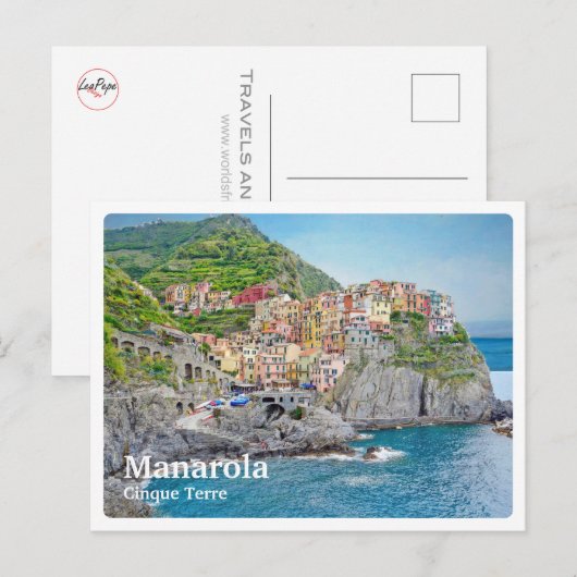 MANAROLA - Cinque Terre - Liguria - panorama - Briefkaart (Voorkant / Achterkant)