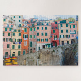 Manarola-gebouwen, Cinque Terre, Italië Legpuzzel
