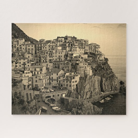 Manarola in Sepia Tones - Italië - 16 x 20 - 520 s Legpuzzel (Horizontaal)