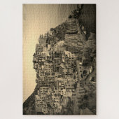 Manarola in Sepia Tones - Italië - 20x30 - 1014 pc Legpuzzel (Verticaal)