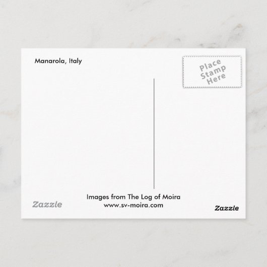 Manarola, Italië Briefkaart (Achterkant)