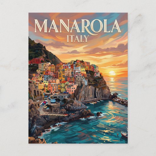 Manarola Italië Briefkaart (Voorkant)