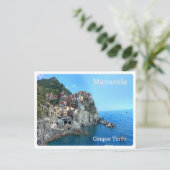 MANAROLA - Italië - Cinque Terre - PANORAMA Briefkaart (Staand voorkant)