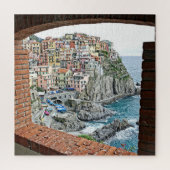 Manarola, Italië - Uitzicht Window - 676 pcs. Legpuzzel (Verticaal)