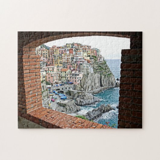 Manarola, Italië - Window Uitzicht - 11x14 - 252 p Legpuzzel (Horizontaal)