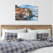 Manarola ItaliëCliffside Huizen Panorama Canvas KU (Insitu (Slaapkamer))