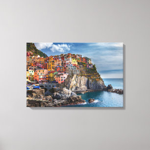 Manarola ItaliëCliffside Huizen Panorama Canvas KU
