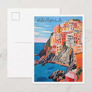 Manarola Ligurië Italië Reizen Briefkaart