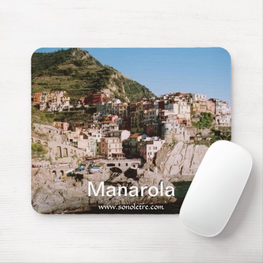 Manarola Panoramic Uitzicht Mousepad Muismat (Met muis)