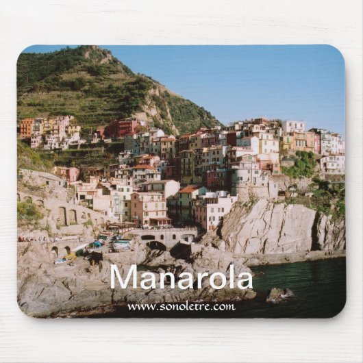 Manarola Panoramic Uitzicht Mousepad Muismat (Voorkant)