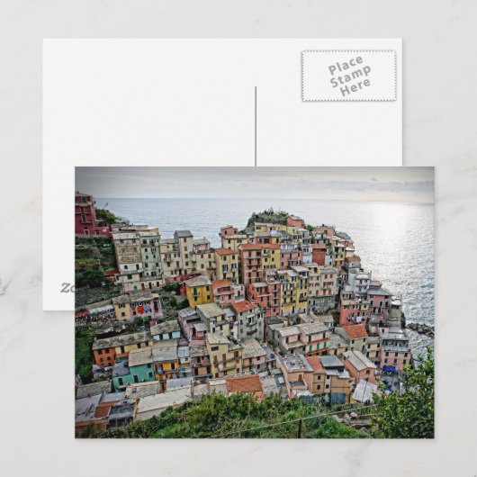 Manarola - The Cinque Terre - Italy Postcard Briefkaart (Voorkant / Achterkant)