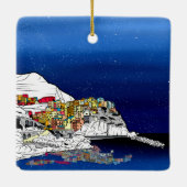 Manarola Village Italië Keramisch Ornament (Achterkant)