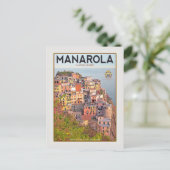 Manarola Vineyard Harbour - op wit Briefkaart (Staand voorkant)