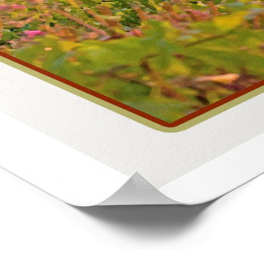 Manarola Vineyard Sunset (wit) Poster (Hoek)