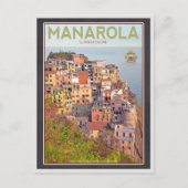 Manarola Vineyard Sunset (zwart) Briefkaart (Voorkant)