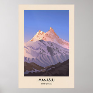 Manaslu Berg Himalaya Poster