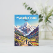 Manaslu Circuit Nepal Briefkaart (Staand voorkant)
