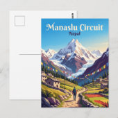 Manaslu Circuit Nepal Briefkaart (Voorkant / Achterkant)