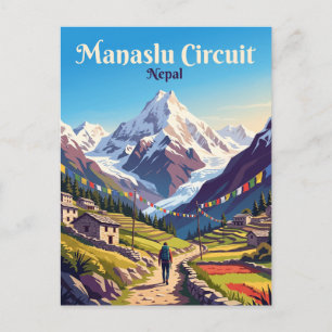 Manaslu Circuit Nepal Briefkaart