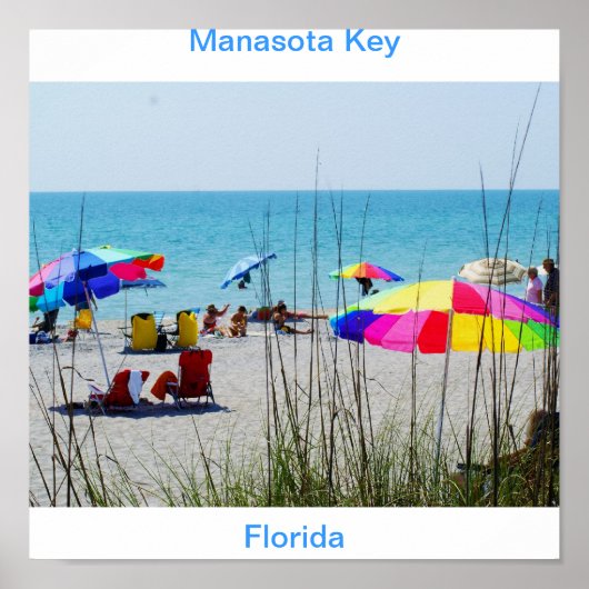 Manasota Gulf Beach Poster (Voorkant)