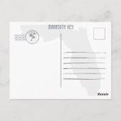 Manasota Key Florida Retro Sunset Souvenirs 60s Briefkaart (Achterkant)