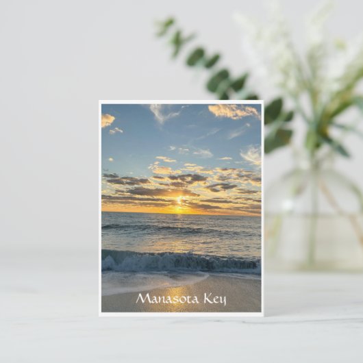 Manasota Key Sunset Englewood Beach Florida Briefkaart (Staand voorkant)