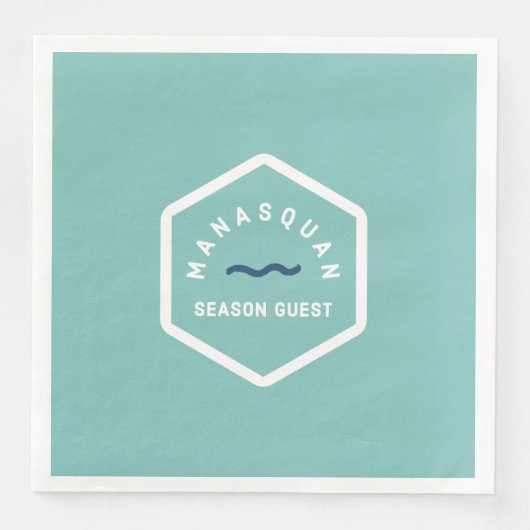 Manasquan Beach Badge Napkin Servet (Voorkant)