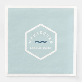Manasquan Beach Badge Napkins Servet