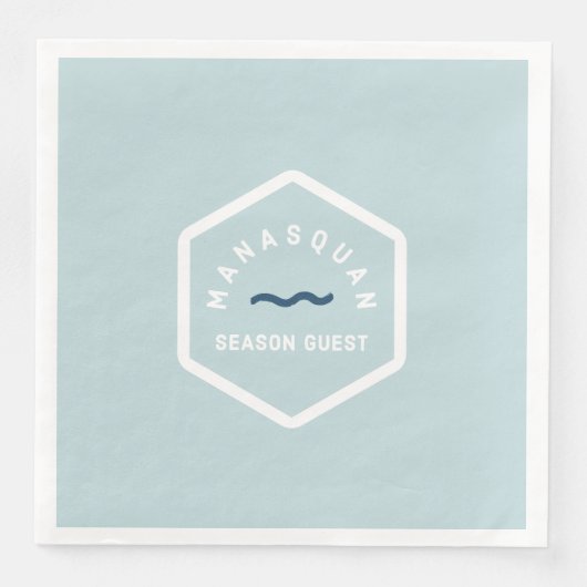 Manasquan Beach Badge Napkins Servet (Voorkant)
