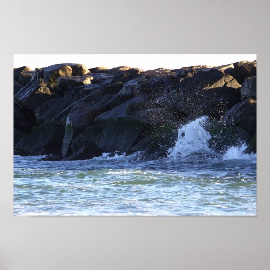 Manasquan Jetty Golven Poster (Voorkant)