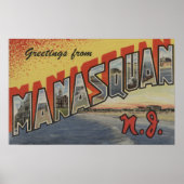 Manasquan, New Jersey - Grote letterscènes Poster (Voorkant)