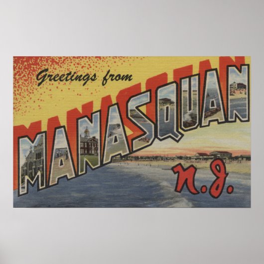 Manasquan, New Jersey - Grote letterscènes Poster (Voorkant)