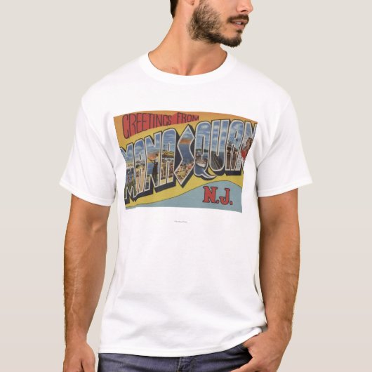 Manasquan, New Jersey - Grote lettertjes T-shirt (Voorkant)
