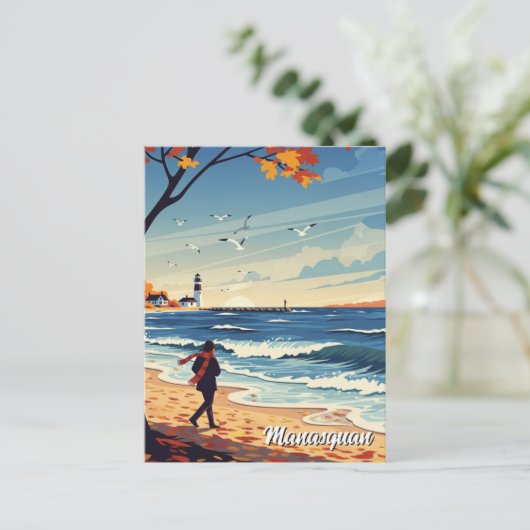  Manasquan New Jersey Reizen Briefkaart (Staand voorkant)